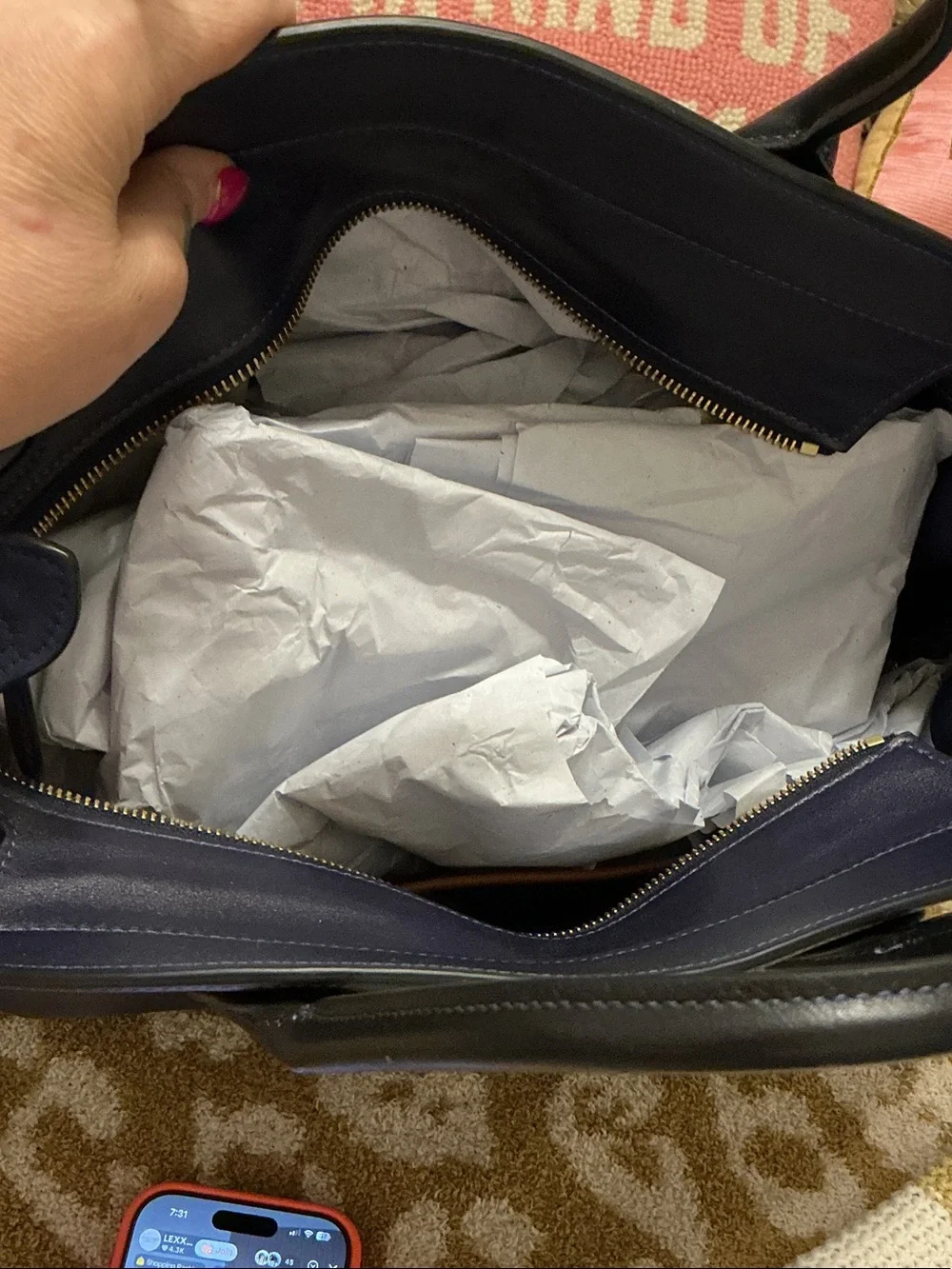 Coach Black Leather Double-Handle Satchel